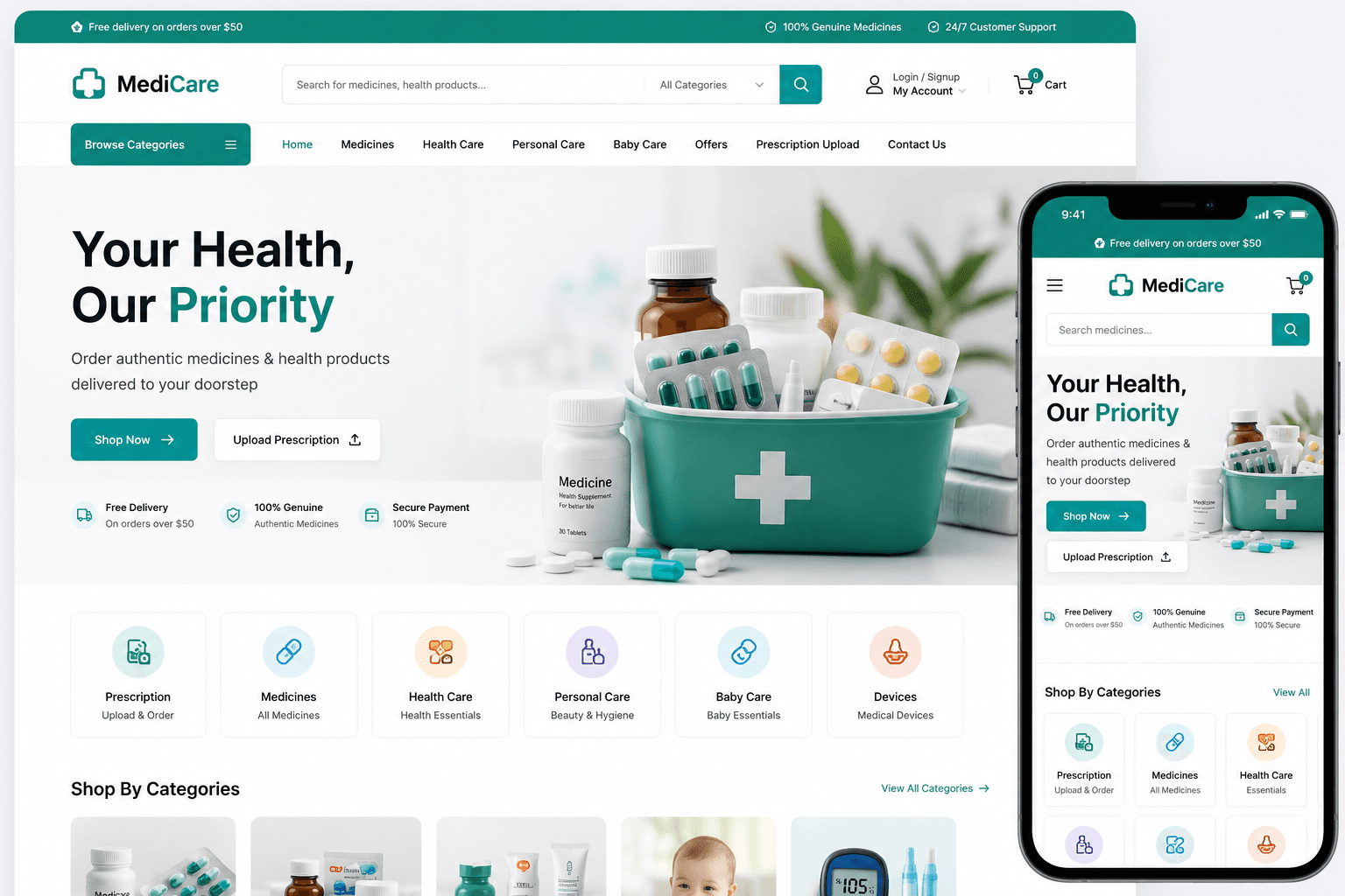 Online Medicine E-Commerce Platform (Pharmacy System)